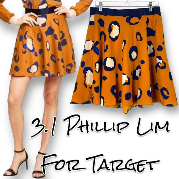 3.1 Phillip Lim For Target Leopard Print A Line Skirt Womens Size 12 - Picture 1 of 13